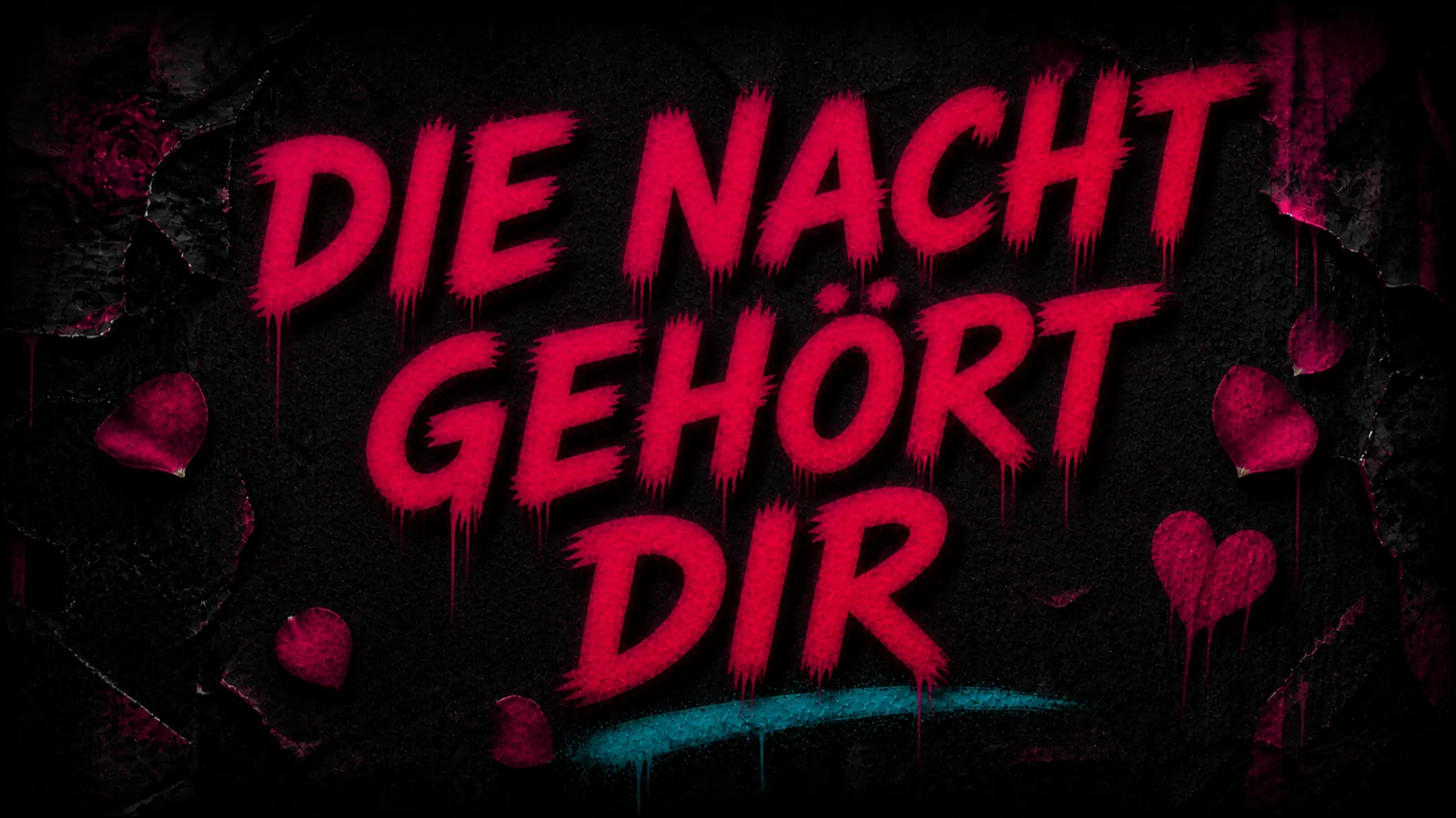 Abstraktes Motiv in Rot und Schwarz